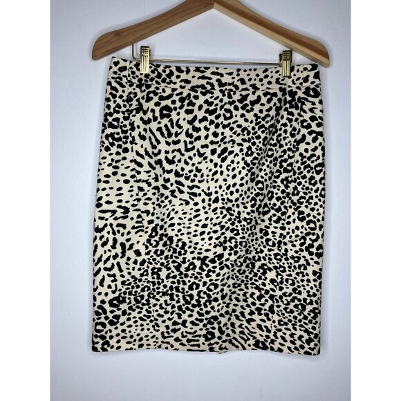 LOFT Dresses & Skirts - Ann Taylor Loft Women's Size 6 Leopard Print Beige Skirt